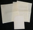 Henri Barbusse Lot de 3 lettres autographes et dactylographi&eacute;e sign&eacute;es 1909 1915. Henri Barbusse