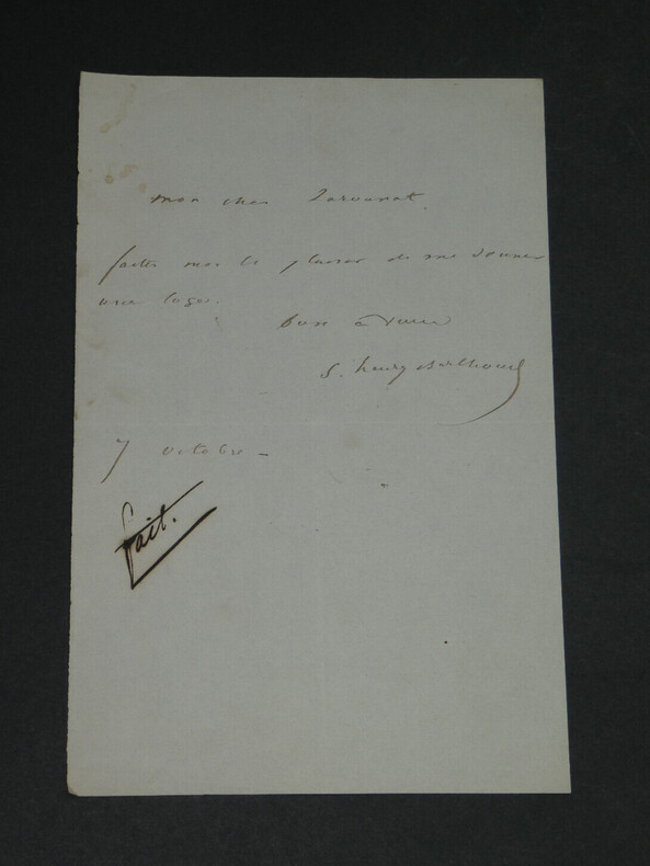Samuel Henry BERTHOUD &eacute;crivain - LETTRE AUTOGRAPHE SIGN&Eacute;E &Agrave; Charles De LAROUNAT. Samuel-Henry BERTHOUD