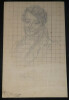 Dessin au crayon - Portrait d'homme - par Pierre Brisset - XIX&egrave;me. Pierre Brisset