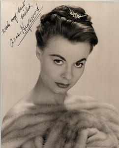 Anne HEYWOOD autographe - PHOTOGRAPHIE DÉDICACÉE ET SIGNÉE de sa main 23 x 19 cm