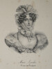 Gravure Marie-Am&eacute;lie de Bourbon-Siciles Reine des Fran&ccedil;ais, lithographie Delpech. Fran&ccedil;ois-S&eacute;raphin Delpech
