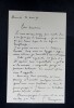 BOURGAIN Gustave - LETTRE AUTOGRAPHE SIGN&Eacute;E, MARS 1894. Gustave Bourgain
