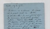 Octave Feuillet - T&eacute;l&eacute;gramme autographe sign&eacute; adress&eacute; &agrave; son &eacute;pouse 1885. Octave Feuillet