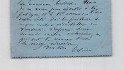 Octave Feuillet - T&eacute;l&eacute;gramme autographe sign&eacute; adress&eacute; &agrave; son &eacute;pouse 1885. Octave Feuillet