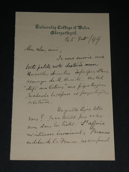 Robert William GENESE - LETTRE AUTOGRAPHE SIGN&Eacute;E, 1899. Robert William GENESE