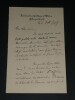 Robert William GENESE - LETTRE AUTOGRAPHE SIGN&Eacute;E, 1899. Robert William GENESE