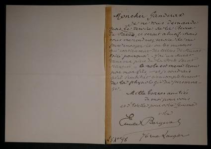 LETTRE AUTOGRAPHE SIGNÉE À Louis GRANDERAX, JOACHIM MURAT, 1898