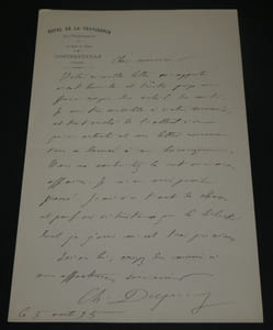 Charles DUPUY - LETTRE AUTOGRAPHE SIGNÉE - 1895