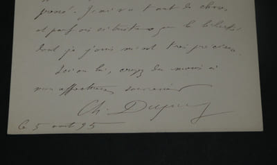 Charles DUPUY - LETTRE AUTOGRAPHE SIGNÉE - 1895