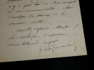 Jules-Antoine Maillard DE LA GOURNERIE - LETTRE AUTOGRAPHE SIGN&Eacute;E, 1879. Jules-Antoine Maillard DE LA GOURNERIE