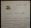 Jules-Antoine Maillard DE LA GOURNERIE - LETTRE AUTOGRAPHE SIGN&Eacute;E, 1879. Jules-Antoine Maillard DE LA GOURNERIE