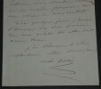 &Eacute;milie DUBOIS - LETTRE AUTOGRAPHE SIGN&Eacute;E. &Eacute;milie DUBOIS