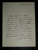 Jane DIEULAFOY - Arch&eacute;ologue - LETTRE AUTOGRAPHE SIGN&Eacute;E - 26 mars 1910. Jane DIEULAFOY