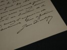 Jane DIEULAFOY - Arch&eacute;ologue - LETTRE AUTOGRAPHE SIGN&Eacute;E - 26 mars 1910. Jane DIEULAFOY