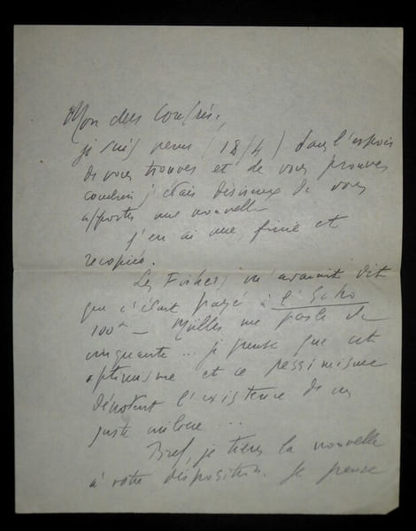 LETTRE AUTOGRAPHE SIGN&Eacute;E, A PROPOS D'UNE NOUVELLE. Paul Reboux (Andr&eacute; Amillet)