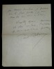 LETTRE AUTOGRAPHE SIGN&Eacute;E, A PROPOS D'UNE NOUVELLE. Paul Reboux (Andr&eacute; Amillet)