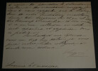 Giulio LAZZERI, Math&eacute;maticien - LETTRE AUTOGRAPHE SIGN&Eacute;E A C.A. LAISANT, 1908. Giulio LAZZERI