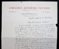 Pierre NORD - LETTRE AUTOGRAPHE SIGN&Eacute;E A Roger VALUET, Monte-Carlo, 1957. Pierre NORD