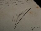 LETTRE AUTOGRAPHE SIGN&Eacute;E. Joseph Morpain