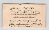 Luiz Martins De Souza Dantas - Carte de visite autographe. Luiz Martins de Souza Dantas