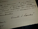 Corneille L. LANDR&Eacute; - LETTRE AUTOGRAPHE SIGN&Eacute;E A C.A. LAISANT, 1887, Dordrecht. Corneille L. LANDR&Eacute;