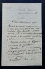 LETTRE AUTOGRAPHE SIGN&Eacute;E, A PROPOS D'UNE VISITE. Achille Naquet