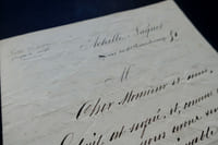 LETTRE AUTOGRAPHE SIGNÉE, A PROPOS D'UNE VISITE