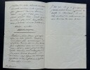 LETTRE AUTOGRAPHE SIGN&Eacute;E, A PROPOS D'UNE VISITE. Achille Naquet