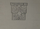 Origine de l'architrave ionique - Dessin original sign&eacute;. Louis Henri Laffill&eacute;e