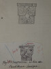 Origine de l'architrave ionique - Dessin original sign&eacute;. Louis Henri Laffill&eacute;e