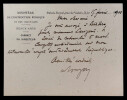 Henry ROUJON, Essayiste - CARTE-LETTRE AUTOGRAPHE SIGN&Eacute;E, Palais-Royal, 1900. Henry ROUJON