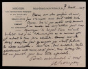 Henry ROUJON, Essayiste - CARTE-LETTRE AUTOGRAPHE SIGN&Eacute;E, Palais-Royal, 1899. Henry ROUJON