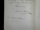 SALOMON Hector - LETTRE AUTOGRAPHE SIGN&Eacute;E, OP&Eacute;RA COMIQUE, PARIS, 1869. Hector Salomon