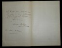 SALOMON Hector - LETTRE AUTOGRAPHE SIGN&Eacute;E, OP&Eacute;RA COMIQUE, PARIS, 1869. Hector Salomon