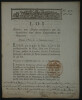 Loi relative aux d&eacute;g&acirc;ts des inondations dans les d&eacute;partements du Royaume, 1790. M.L.F DuPort