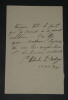Robert d'ANDIGN&Eacute; - LETTRE AUTOGRAPHE SIGN&Eacute;E, 2 pages, 2 juillet 1890. Robert d'ANDIGN&Eacute;