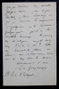 Gaston Albert Gohierre DE LONGCHAMPS - LETTRE AUTOGRAPHE SIGN&Eacute;E A C.A. LAISANT. Gaston Albert Gohierre DE LONGCHAMPS
