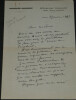 Madame Gabriel CUDENET - LETTRE AUTOGRAPHE SIGN&Eacute;E "sant&eacute; du Pr&eacute;sident" [1948]. Madame Gabriel CUDENET