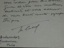 Madame Gabriel CUDENET - LETTRE AUTOGRAPHE SIGN&Eacute;E "sant&eacute; du Pr&eacute;sident" [1948]. Madame Gabriel CUDENET