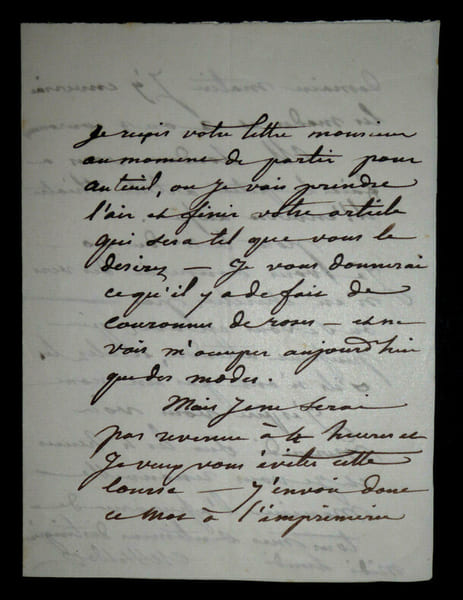 M&eacute;lanie WALDOR - Lettre autographe sign&eacute;e. M&eacute;lanie Waldor