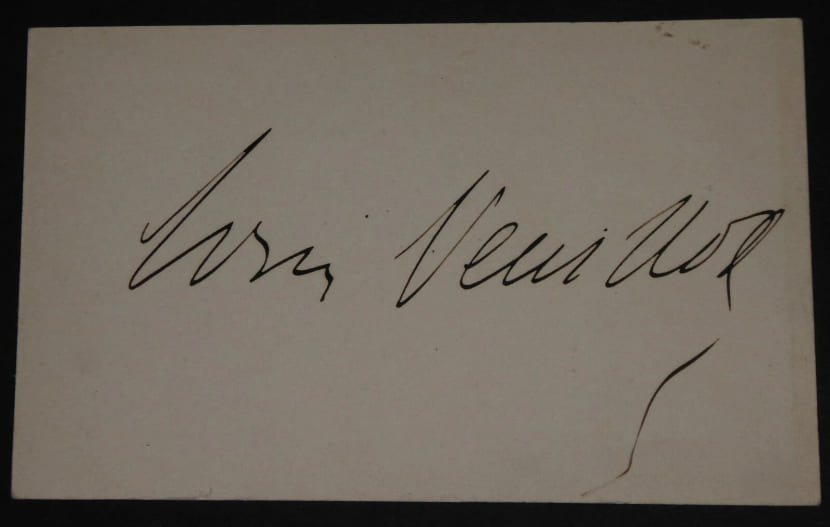 VEUILLOT Louis - AUTOGRAPHE SUR CARTON. Louis Veuillot