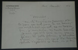 Juliette ADAM - LETTRE AUTOGRAPHE SIGN&Eacute;E, lettre de remerciement, 1880. Juliette Adam