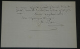 Juliette ADAM - LETTRE AUTOGRAPHE SIGN&Eacute;E, lettre de remerciement, 1880. Juliette Adam