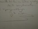 Juliette ADAM - LETTRE AUTOGRAPHE SIGN&Eacute;E, lettre de remerciement, 1880. Juliette Adam