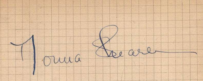 Norma SHEARER - autographe authentique sur papier 14,5 x 6,5 cm. Norma Shearer