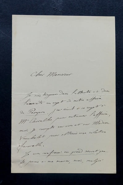 LETTRE AUTOGRAPHE SIGN&Eacute;E &Agrave; Louis GALLET, "Le Pompon" 1881. Etienne H&eacute;mery
