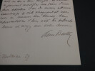 Pierre BERTON, Ecrivain - LETTRE AUTOGRAPHE SIGN&Eacute;E DE REMERCIEMENTS A WOLF, 1869. Pierre BERTON