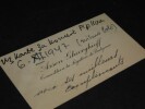GHEORGHIEFF Assen - CARTE DE VISITE AUTOGRAPHE SIGN&Eacute;E, L&Eacute;GATION DE BULGARIE 1947. Assen Gheorghieff