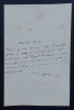 Ernest LEGOUV&Eacute; - LETTRE AUTOGRAPHE SIGN&Eacute;E. Ernest LEGOUV&Eacute;