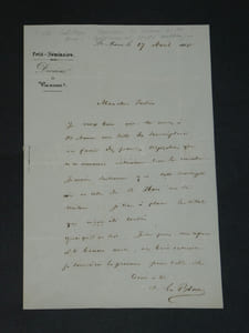 Abbé Aimé LE BLANC - LETTRE AUTOGRAPHE SIGNÉE À Désiré JARDIN - 1850